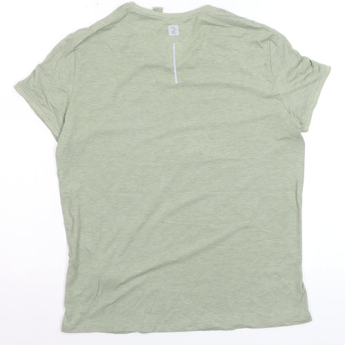 Decathlon Women's Green Regular Fit Short Sleeve T-Shirt Size 12
