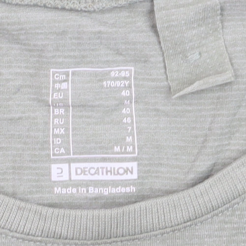 Decathlon Women's Green Regular Fit Short Sleeve T-Shirt Size 12