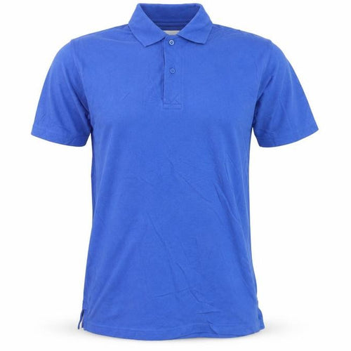 Greenwoods Mens Blue Cotton Short Sleeve Polo Shirt Medium