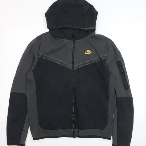 Nike Men's Grey Full Zip Hoodie M Sports Fleece Jacket