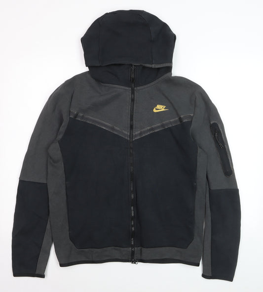 Nike Men's Grey Full Zip Hoodie M Sports Fleece Jacket
