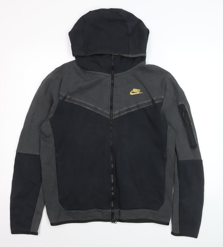 Nike Men's Grey Full Zip Hoodie M Sports Fleece Jacket