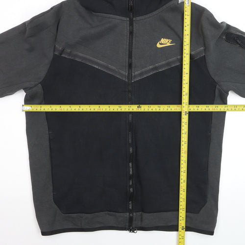 Nike Men's Grey Full Zip Hoodie M Sports Fleece Jacket