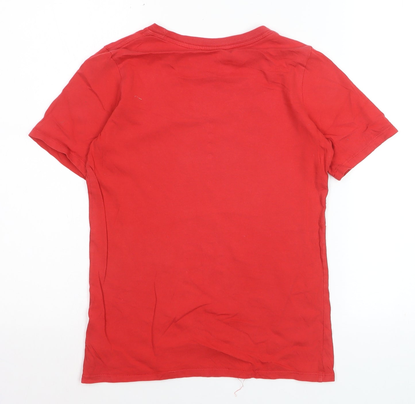 Nike Boys Red Graphic T-Shirt 10-12 Years Sports Casual Cotton Tee