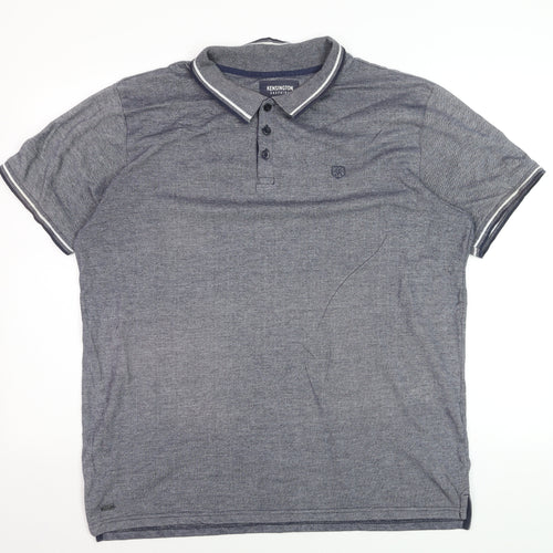 Kensington Eastside Men’s Grey Cotton Polo Shirt XL