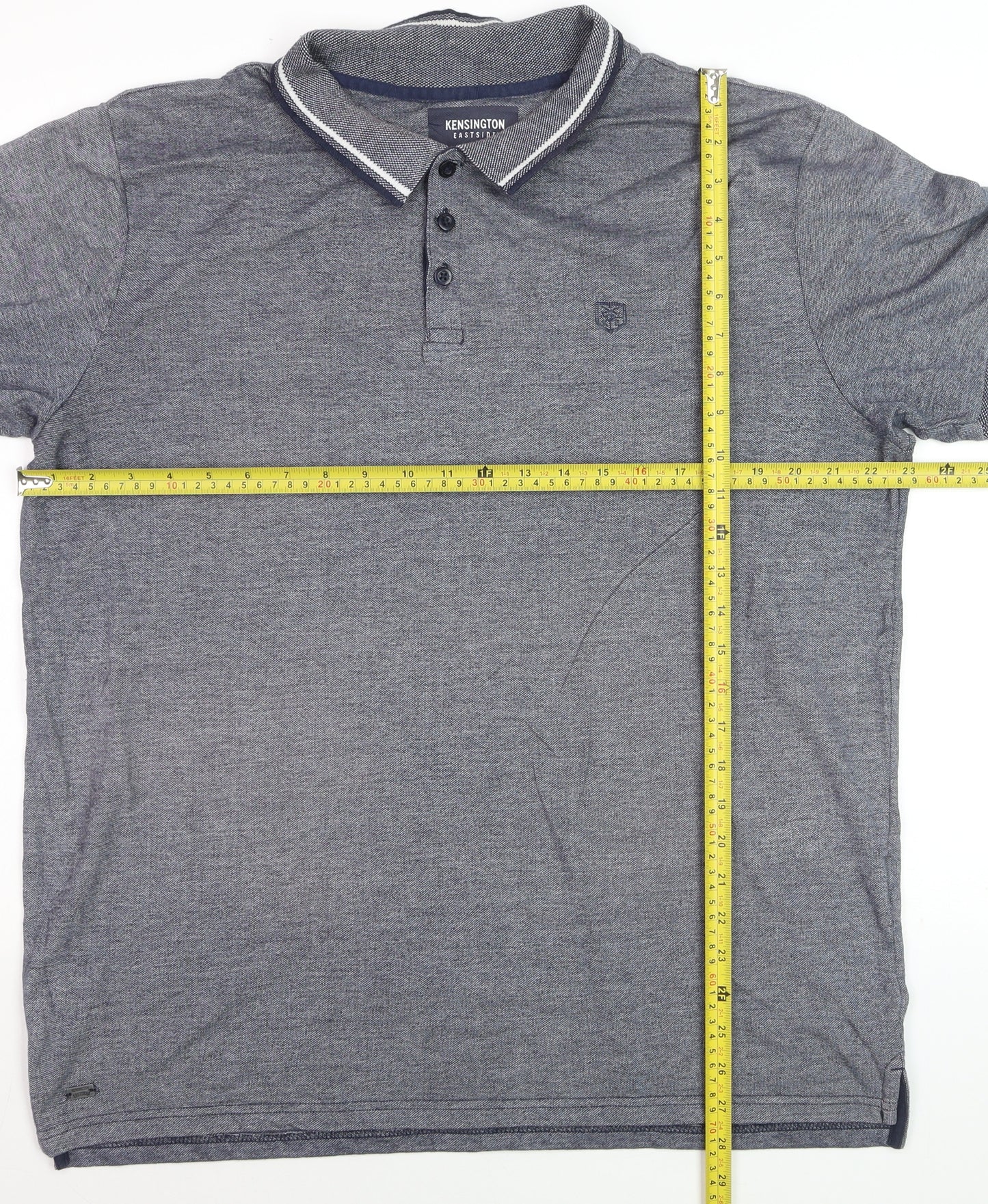 Kensington Eastside Men’s Grey Cotton Polo Shirt XL