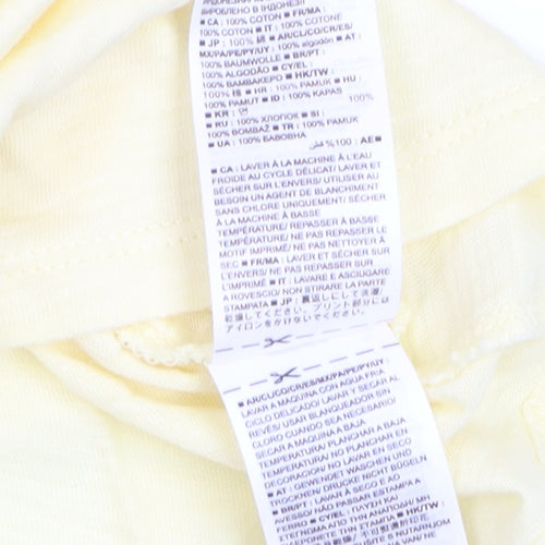 GAP Women’s Yellow V-Neck Short Sleeve Cotton T-Shirt Size M