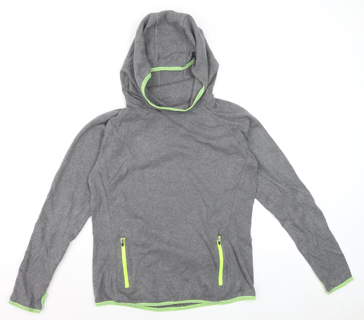 Energetics Men’s Grey Pullover Hoodie M Lightweight Sportswear
