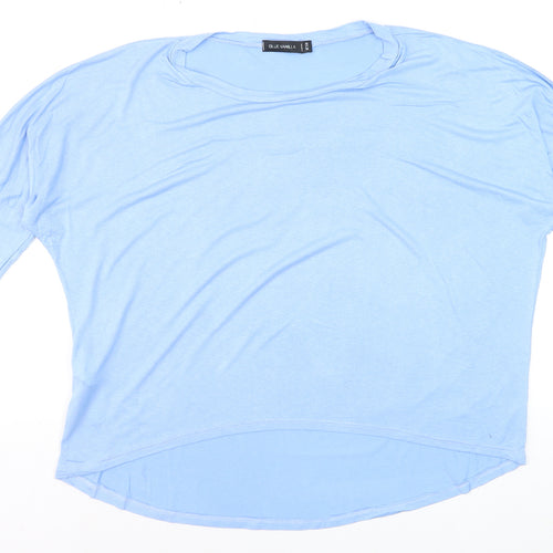 Blue Vanilla Women's Blue Relaxed Jersey 3/4 Sleeve T-Shirt S