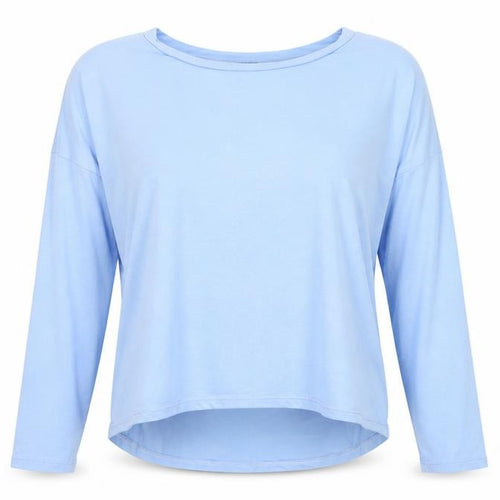 Blue Vanilla Women's Blue Relaxed Jersey 3/4 Sleeve T-Shirt S