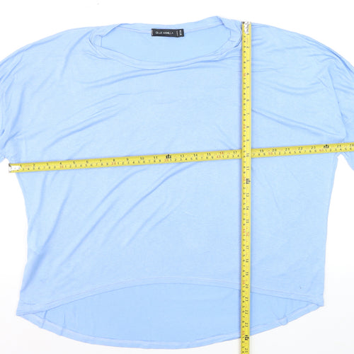 Blue Vanilla Women's Blue Relaxed Jersey 3/4 Sleeve T-Shirt S