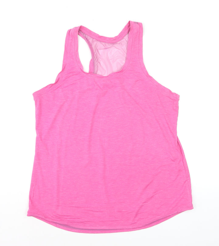 Athletic Works Women's Pink Racerback Tank Top M Lightweight Sportswear