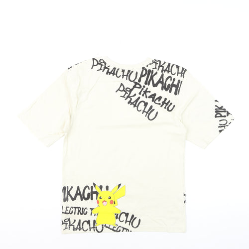 George Pokémon Boys Beige Pikachu Graphic Short Sleeve T-Shirt 9-10 Years