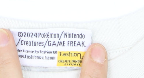 George Pokémon Boys Beige Pikachu Graphic Short Sleeve T-Shirt 9-10 Years