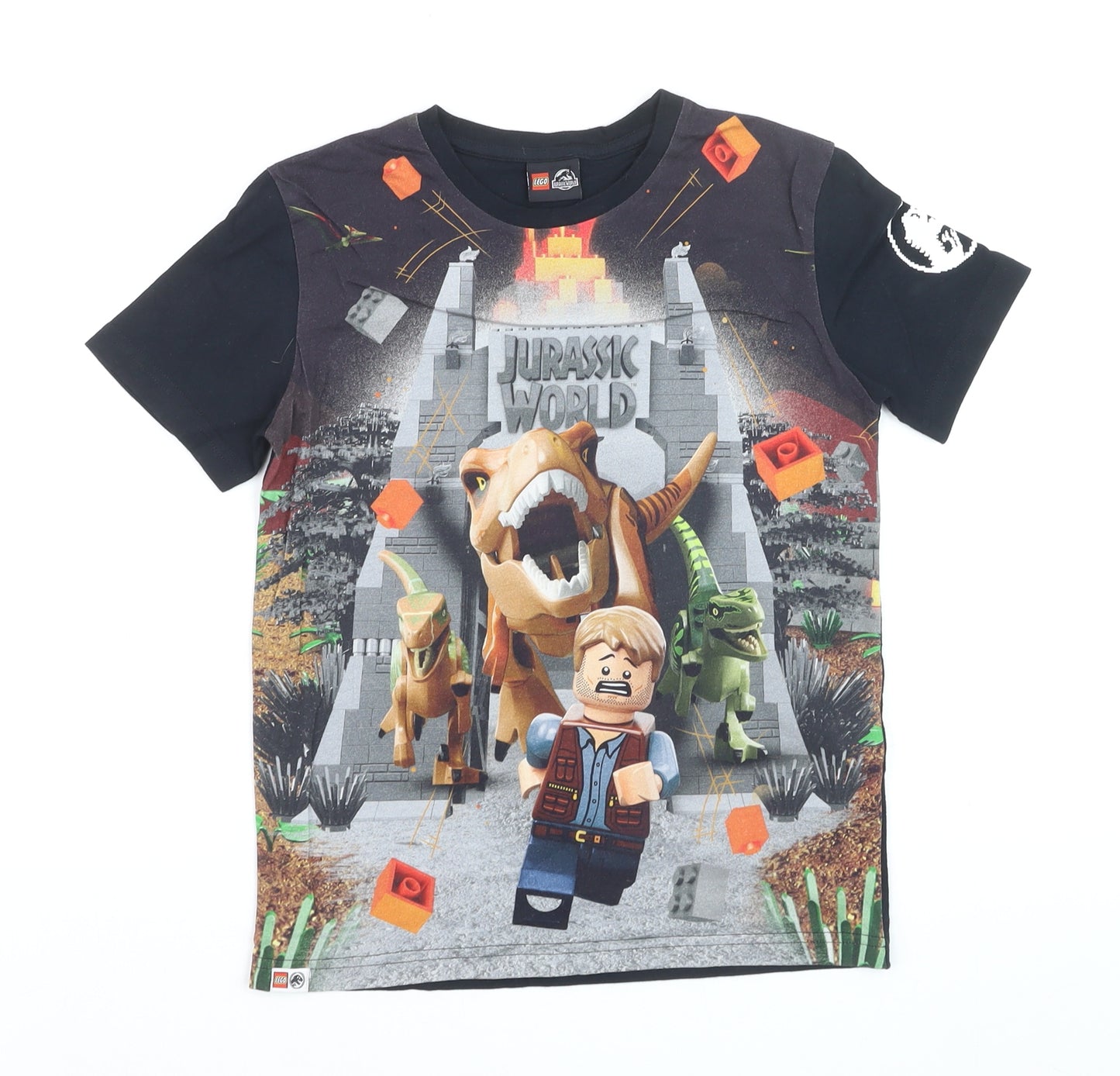 Next Boys Black LEGO Jurassic World Dinosaur Graphic T-Shirt 8 Years