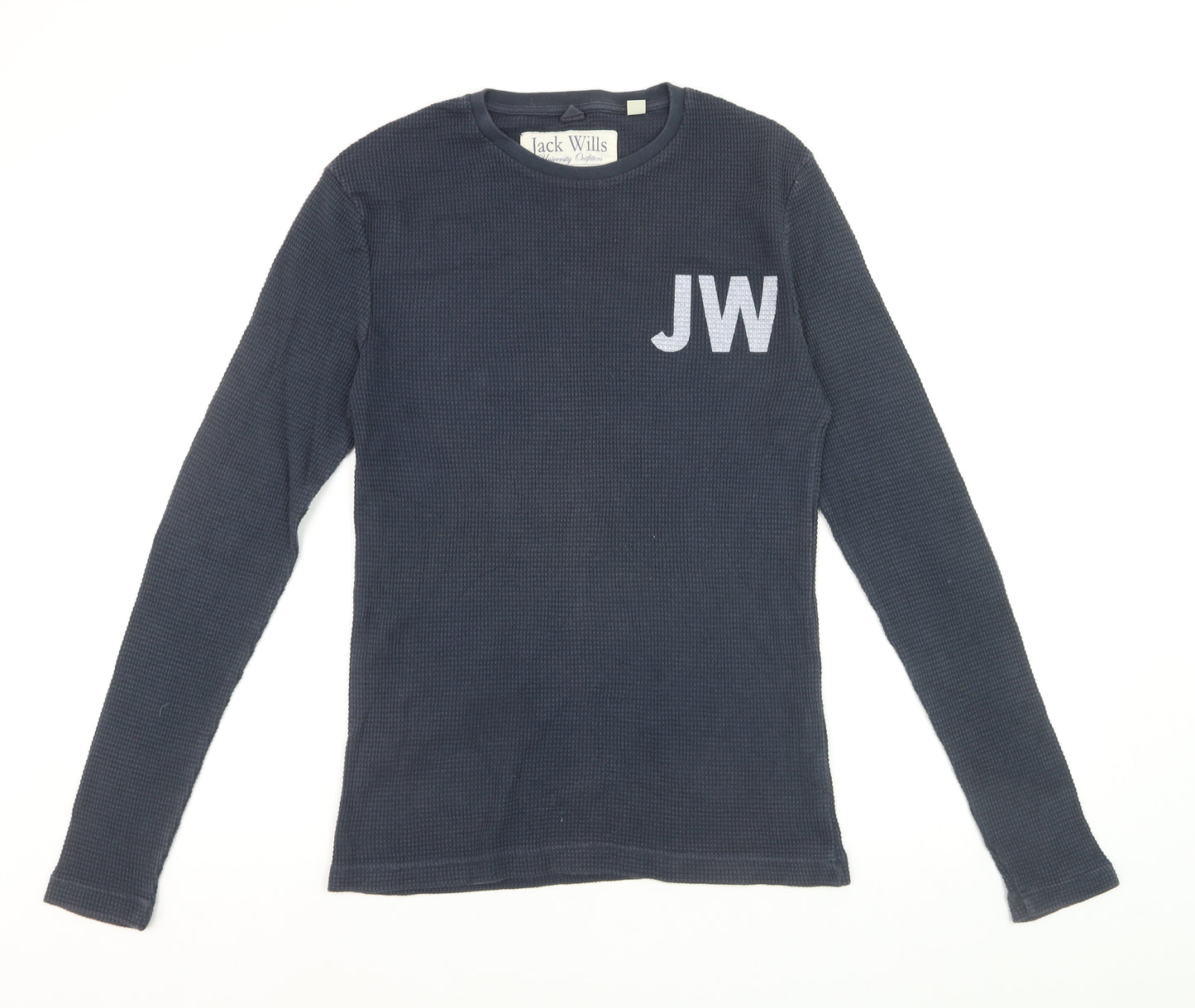 Jack Wills Men's Blue Slim Fit Long Sleeve Cotton Top XS