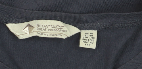 Regatta Women’s Blue Cotton Short Sleeve Basic T-Shirt UK 14