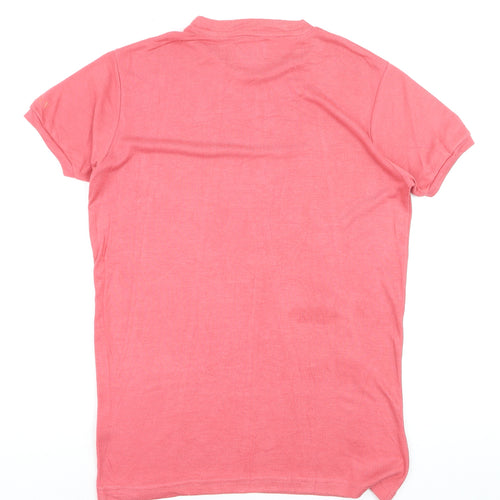 Sultan Men’s Pink Cotton Crew Neck Short Sleeve T-Shirt M