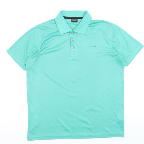 Donnay Men's Green Lightweight Polyester Polo Shirt Size L