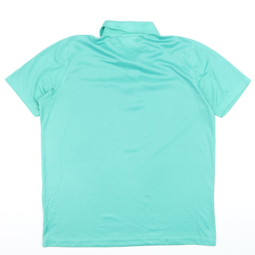 Donnay Men's Green Lightweight Polyester Polo Shirt Size L