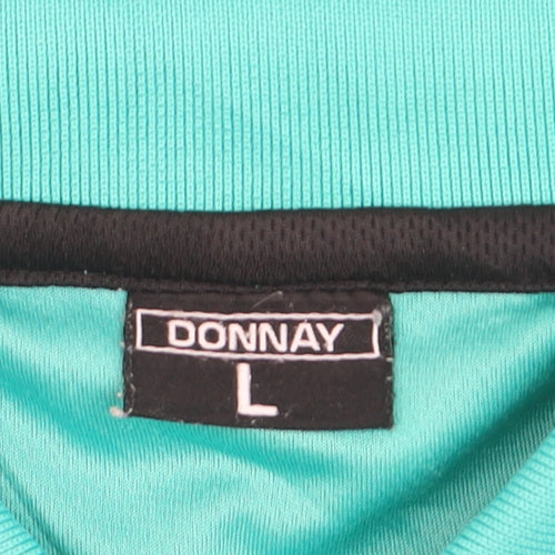 Donnay Men's Green Lightweight Polyester Polo Shirt Size L
