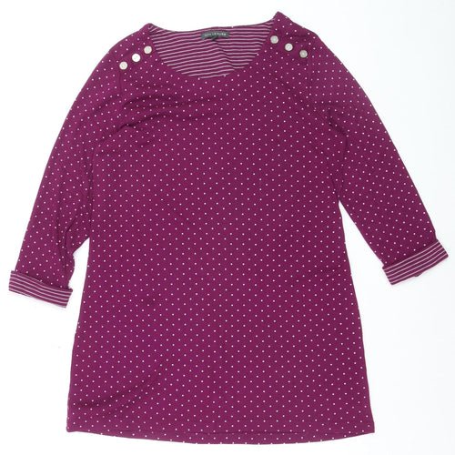 Love Leisure Women’s Purple Polka Dot Shift Dress Size 16
