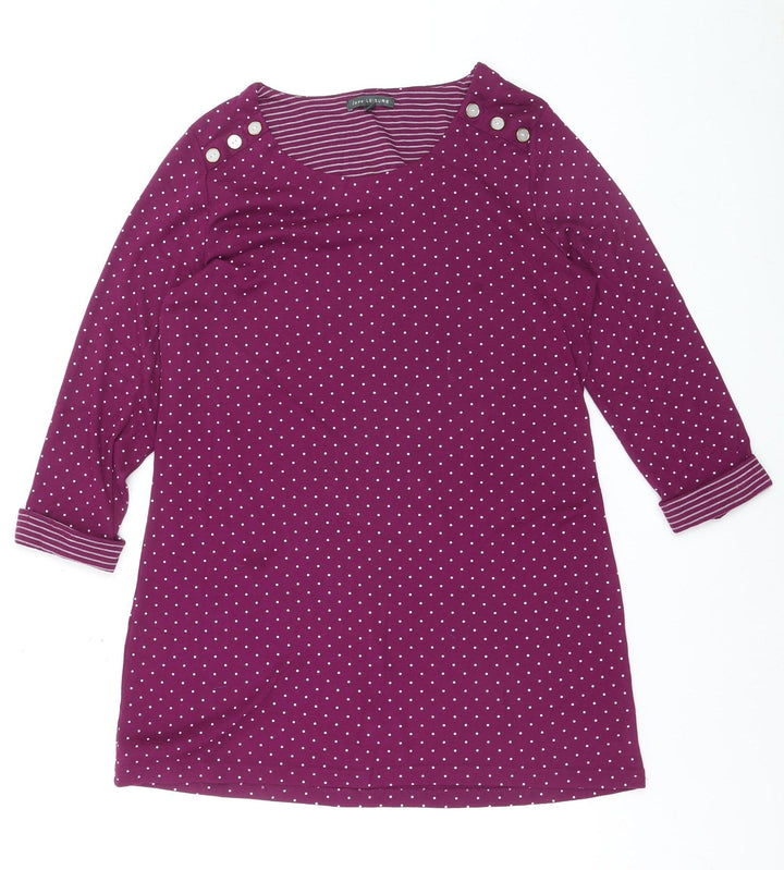 Love Leisure Women’s Purple Polka Dot Shift Dress Size 16