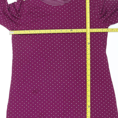 Love Leisure Women’s Purple Polka Dot Shift Dress Size 16