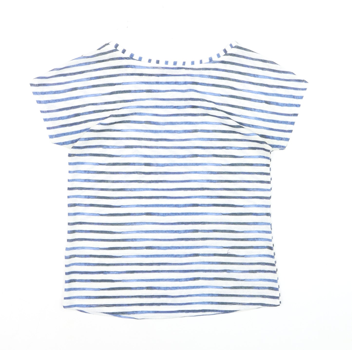 Marks and Spencer Women’s Blue Striped Short Sleeve T-Shirt Size 8