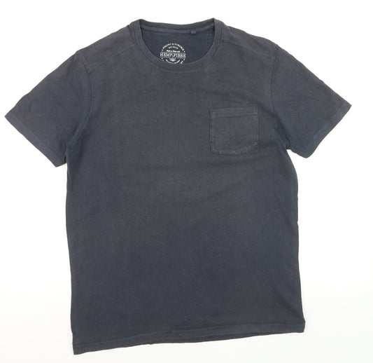 Fat Face Men's Navy T-Shirt Hemp Cotton Blend Short Sleeve M