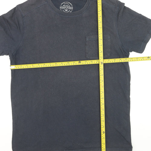 Fat Face Men's Navy T-Shirt Hemp Cotton Blend Short Sleeve M