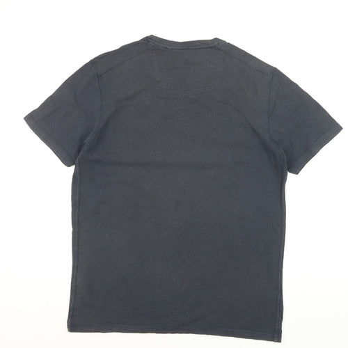 Fat Face Men's Navy T-Shirt Hemp Cotton Blend Short Sleeve M