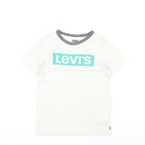 Levi's Boys White Ringer Logo T-Shirt Size 12 Years