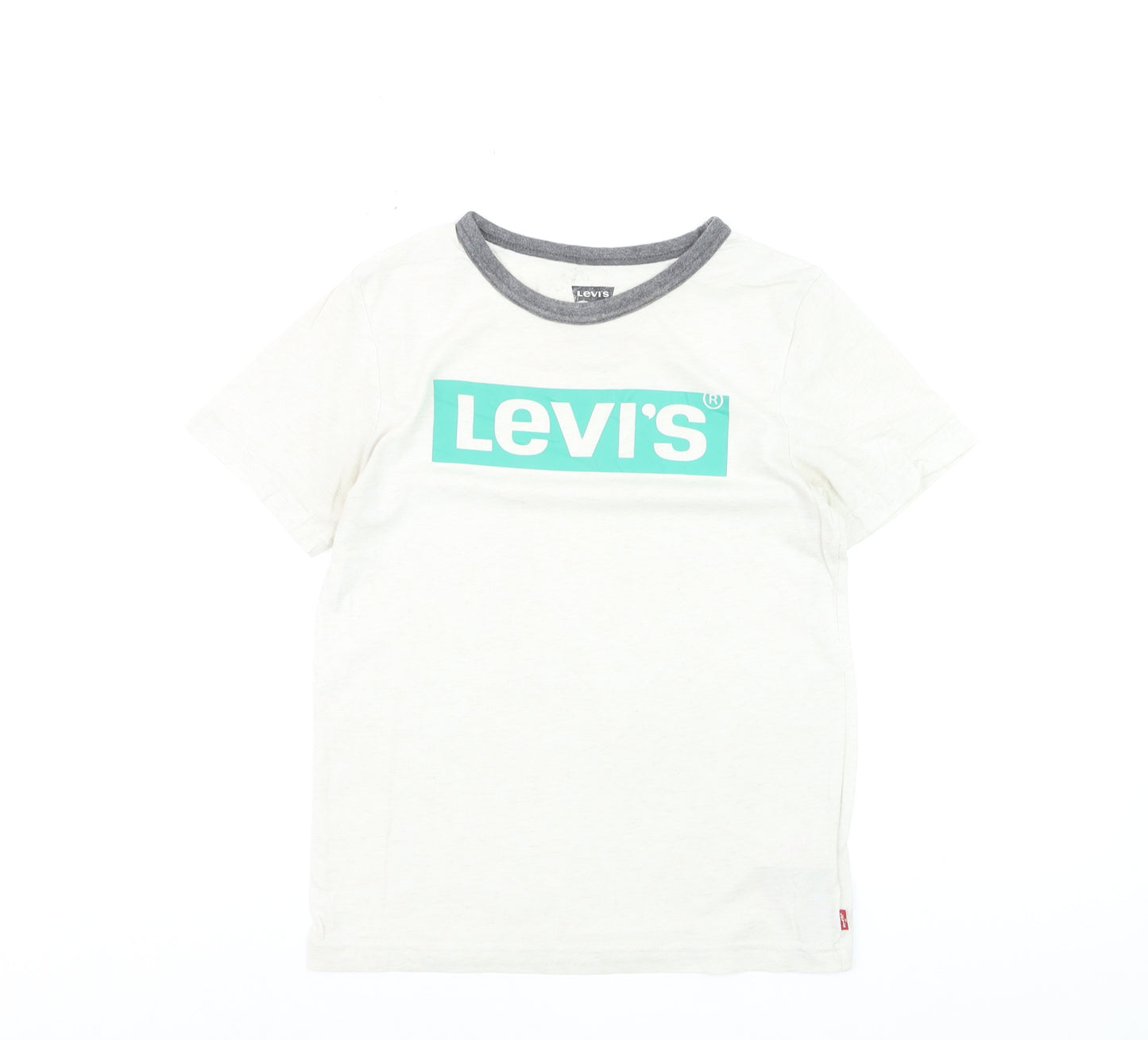 Levi's Boys White Ringer Logo T-Shirt Size 12 Years