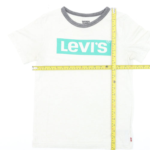 Levi's Boys White Ringer Logo T-Shirt Size 12 Years