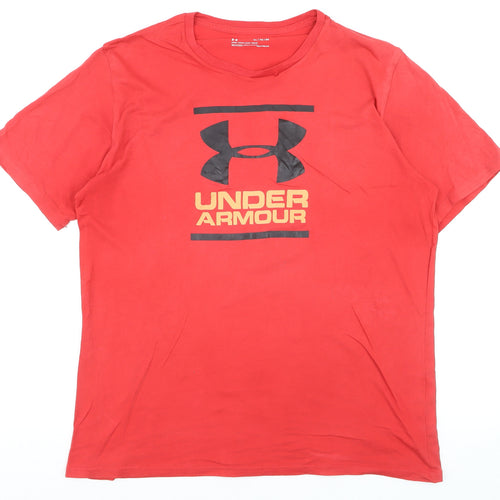 Under Armour Men's Red XL HeatGear Sports T-Shirt Loose Fit