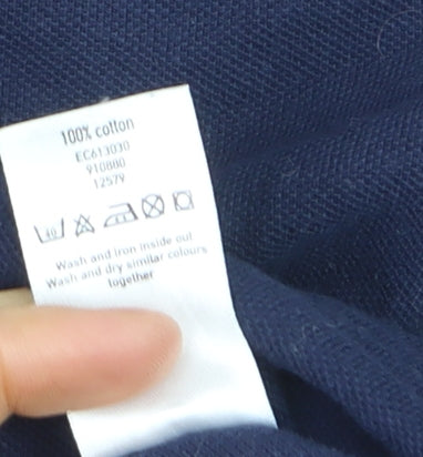 Cherokee Men’s Blue Cotton Polo Shirt XL Beach Logo