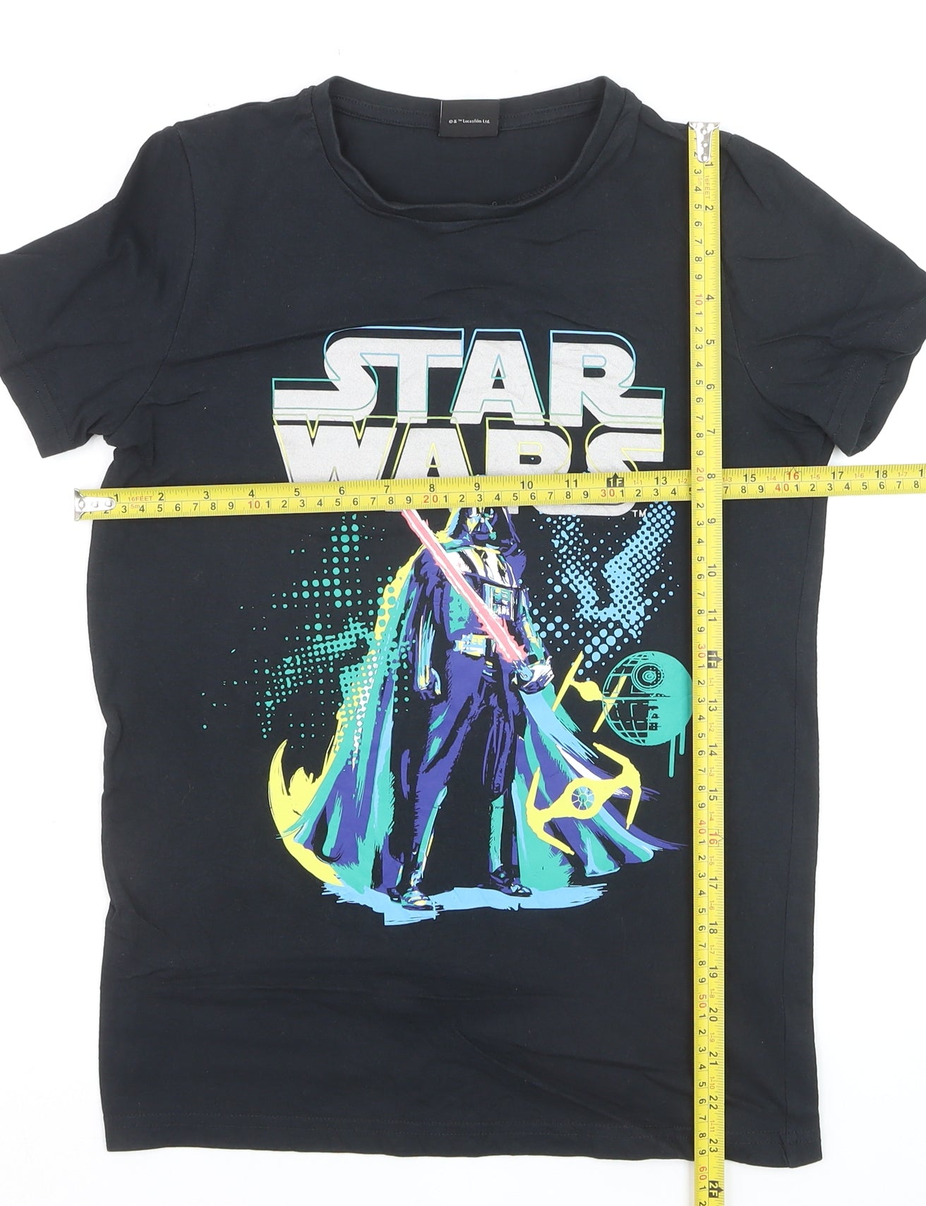 Tu Boys Star Wars Darth Vader Black Cotton T-Shirt 12 Years
