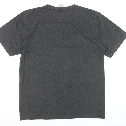 Manchester United Men's Grey Short Sleeve Cotton T-Shirt S