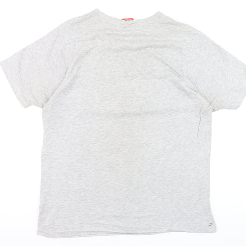 Slazenger Men's Grey Cotton Crew Neck Short Sleeve T-Shirt Size L