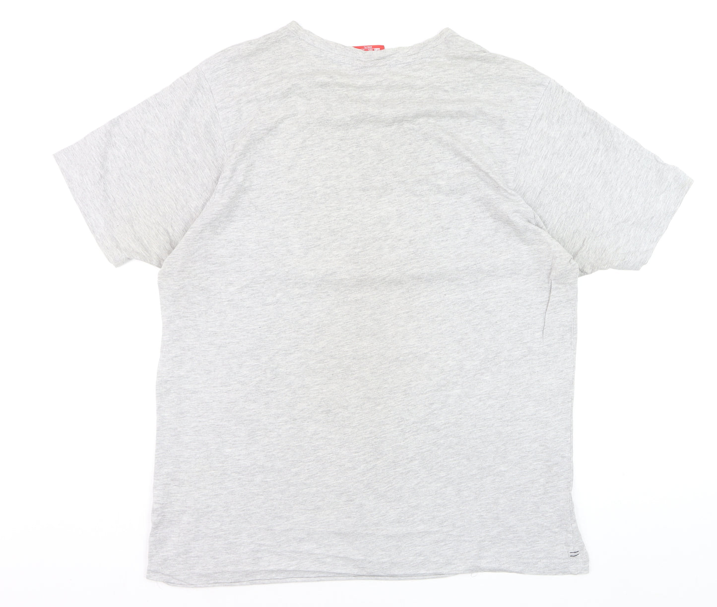 Slazenger Men's Grey Cotton Crew Neck Short Sleeve T-Shirt Size L