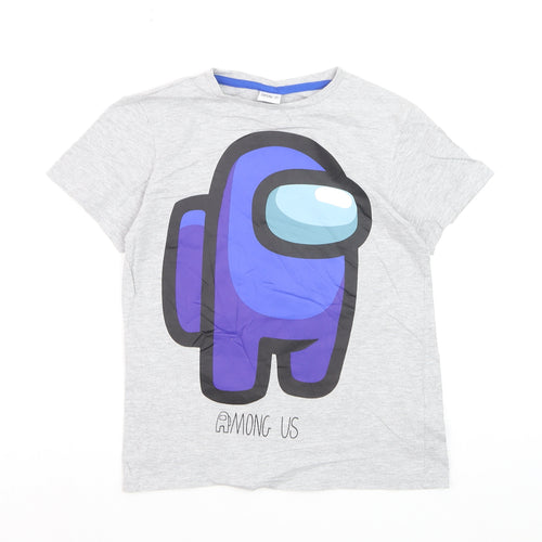 Character.com Boys Grey Among Us Graphic Cotton T-Shirt 11-12 Years