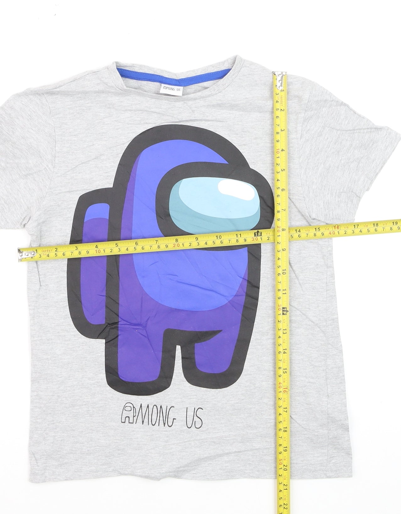 Character.com Boys Grey Among Us Graphic Cotton T-Shirt 11-12 Years