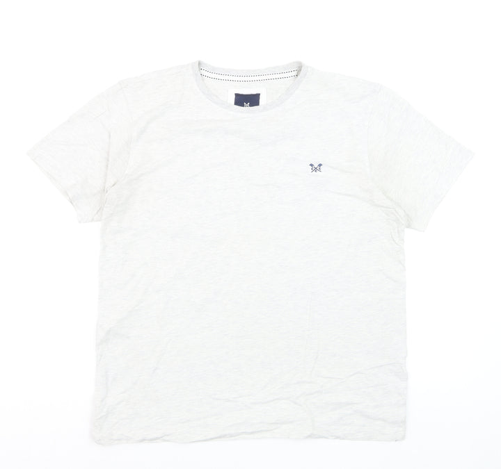 Crew Clothing Company Men's White Cotton T-Shirt Size L