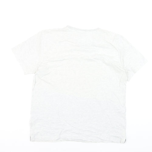 Crew Clothing Company Men's White Cotton T-Shirt Size L