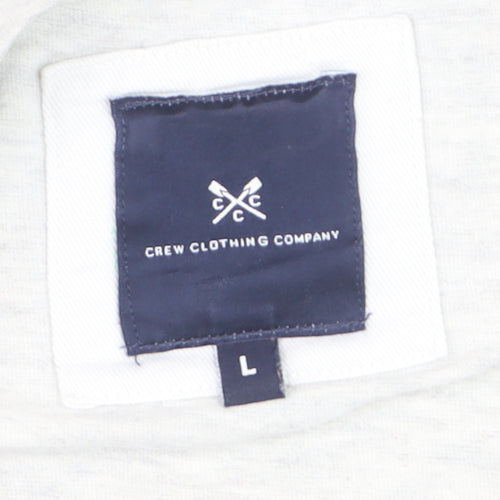 Crew Clothing Company Men's White Cotton T-Shirt Size L