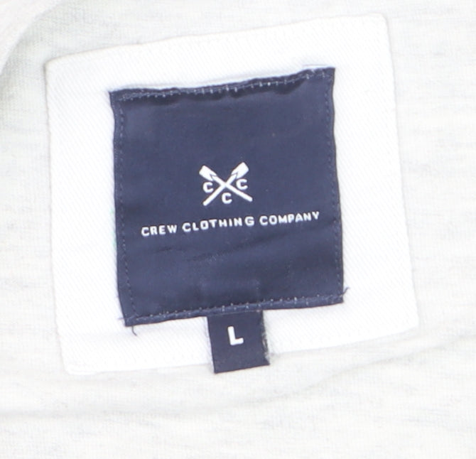 Crew Clothing Company Men's White Cotton T-Shirt Size L