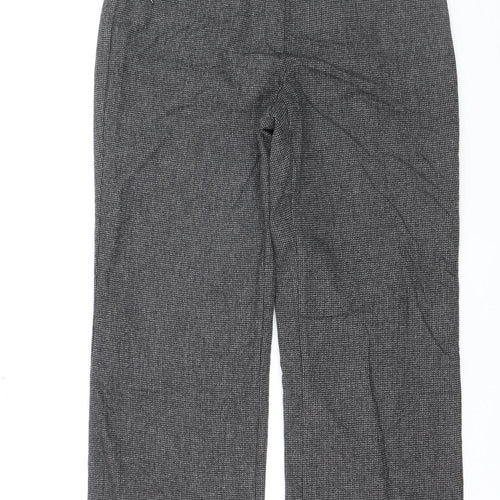 Marks and Spencer Women’s Grey Wool Blend Herringbone Trousers UK 10 Short