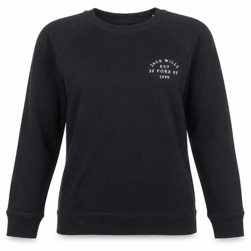 Jack Wills Women's Black Size 8 Crew Neck Sweatshirt