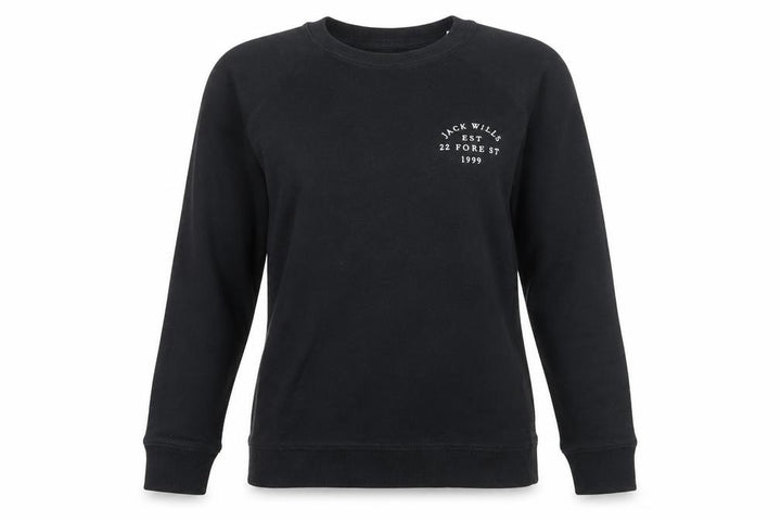 Jack Wills Women's Black Size 8 Crew Neck Sweatshirt